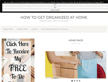 Tablet Screenshot of howtogetorganizedathome.com